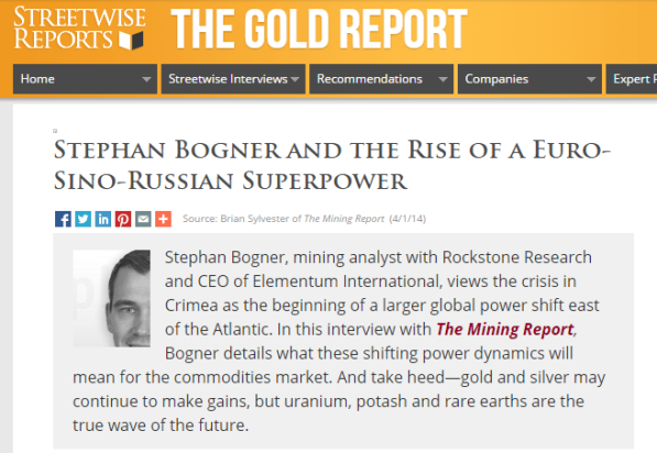 The Gold Report Interview #3 mit Stephan Bogner...